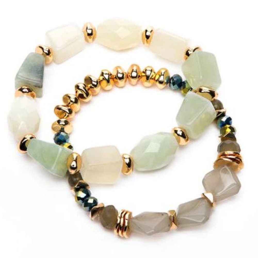 Gold Tone Set of 2 Bracelets